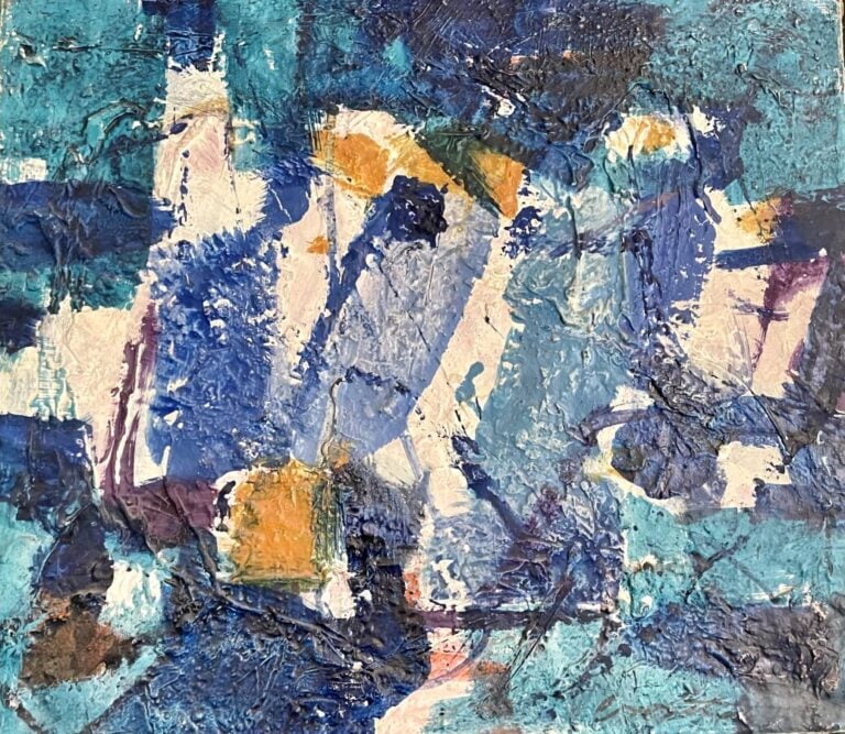 Irwin CROSTHWAIT (1914-1981) - Composition bleu turquoise - Huile sur toile, si…