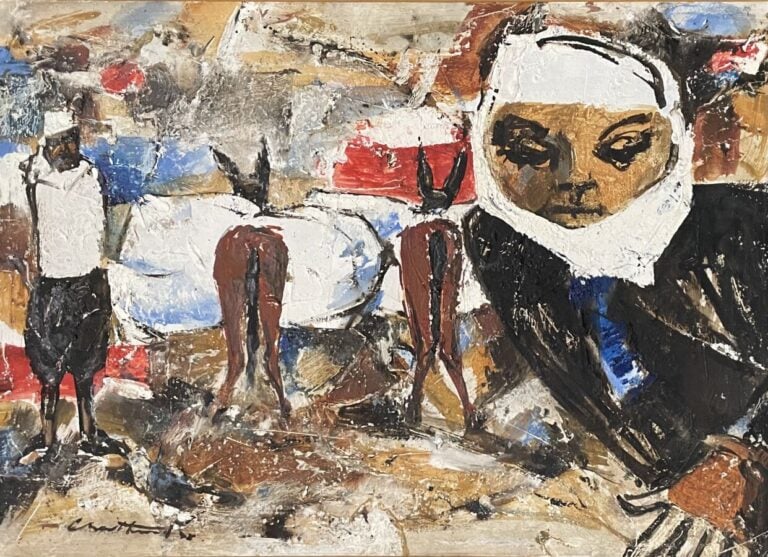 Irwin CROSTHWAIT (1914-1981) - Les bédouins - Deux huiles sur toile, signées en…