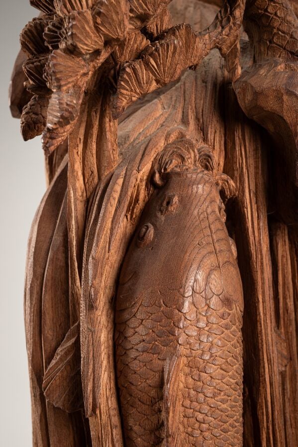 JAPON XVIIIème - XIXème siècle - Sculpture en bois de la période Edo (1615-1868…