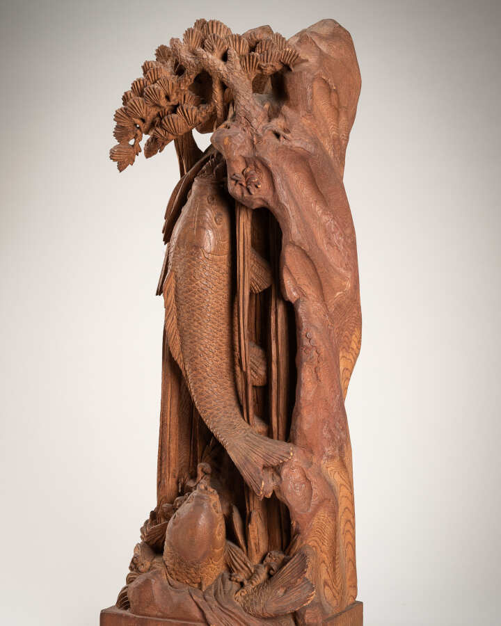 JAPON XVIIIème - XIXème siècle - Sculpture en bois de la période Edo (1615-1868…