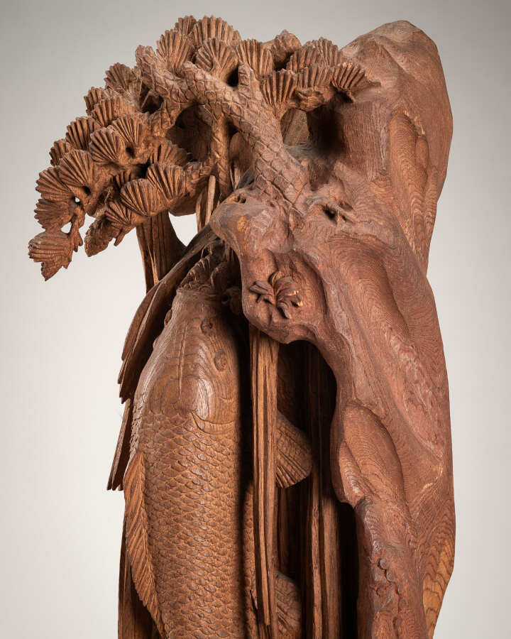 JAPON XVIIIème - XIXème siècle - Sculpture en bois de la période Edo (1615-1868…