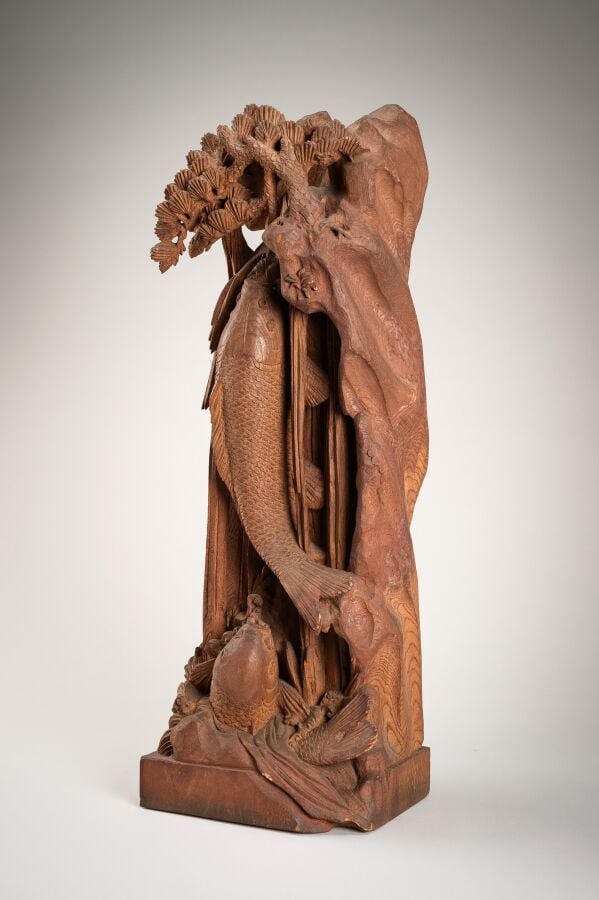 JAPON XVIIIème - XIXème siècle - Sculpture en bois de la période Edo (1615-1868…