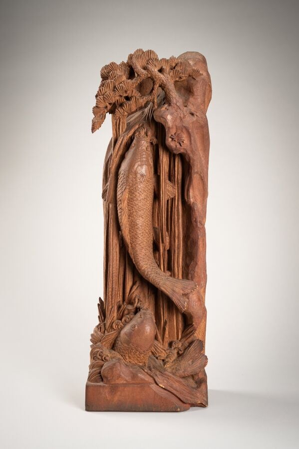 JAPON XVIIIème - XIXème siècle - Sculpture en bois de la période Edo (1615-1868…