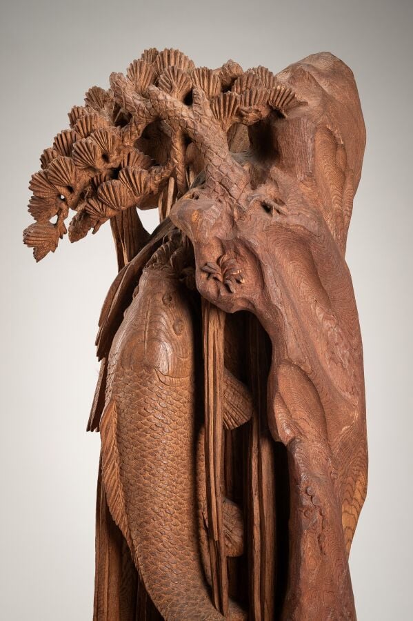 JAPON XVIIIème - XIXème siècle - Sculpture en bois de la période Edo (1615-1868…