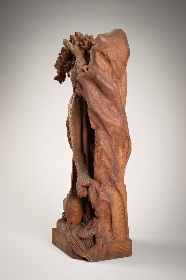 JAPON XVIIIème - XIXème siècle - Sculpture en bois de la période Edo (1615-1868…