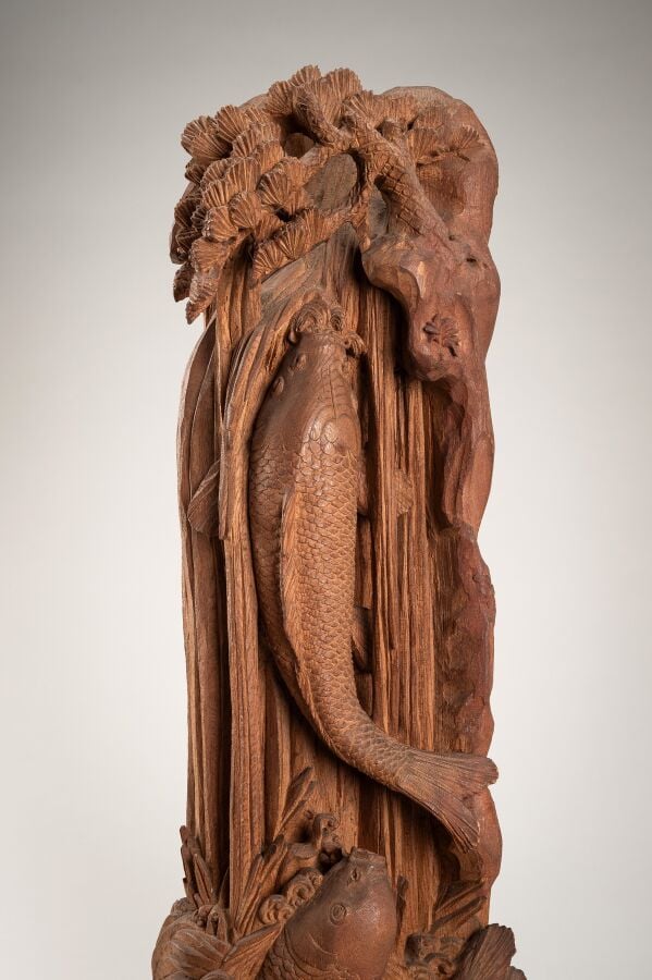 JAPON XVIIIème - XIXème siècle - Sculpture en bois de la période Edo (1615-1868…