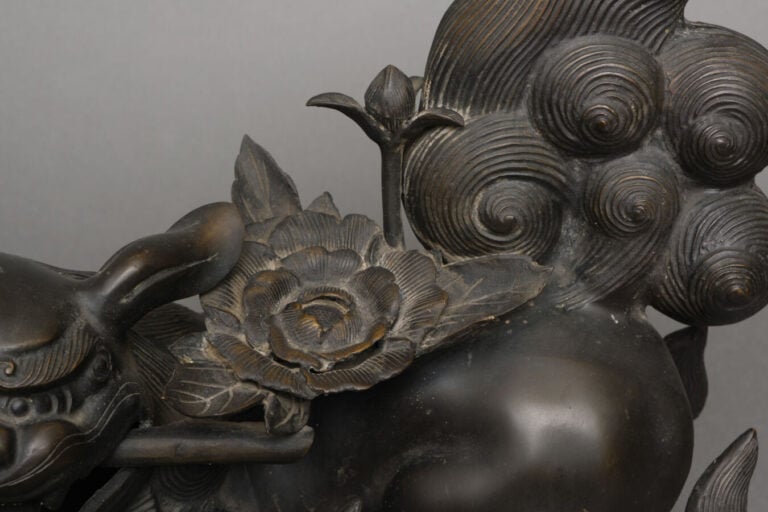 JAPON - XXème siècle - Okimono en bronze patiné brun foncé de la période Taish…