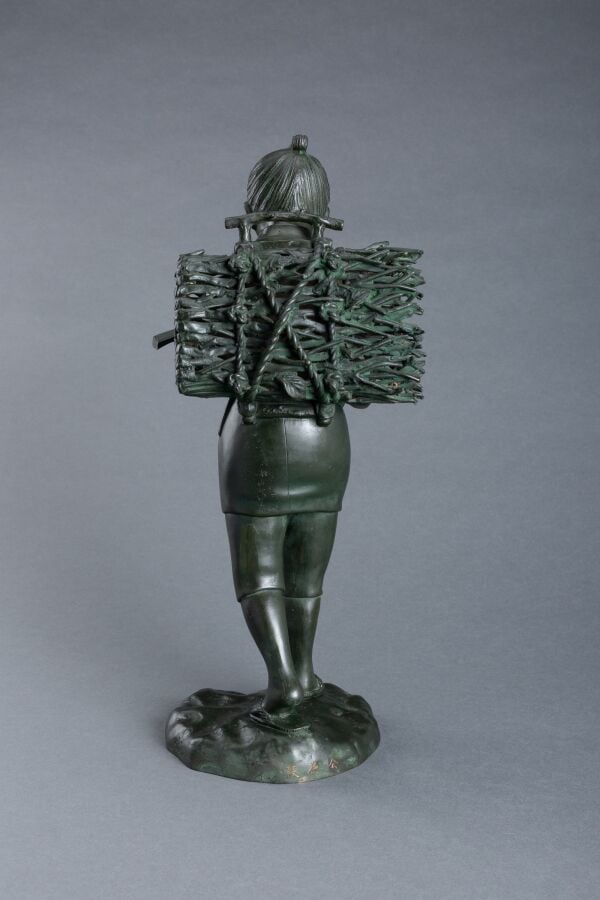 JAPON - XXème siècle - SHUZAN : Bronze de Ninomiya période Meiji (1868-1912), s…