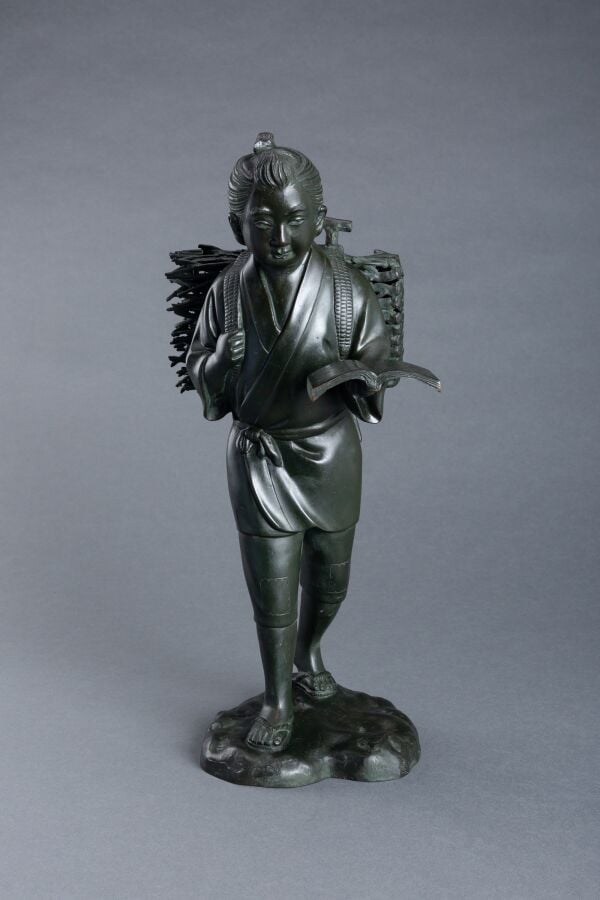 JAPON - XXème siècle - SHUZAN : Bronze de Ninomiya période Meiji (1868-1912), s…