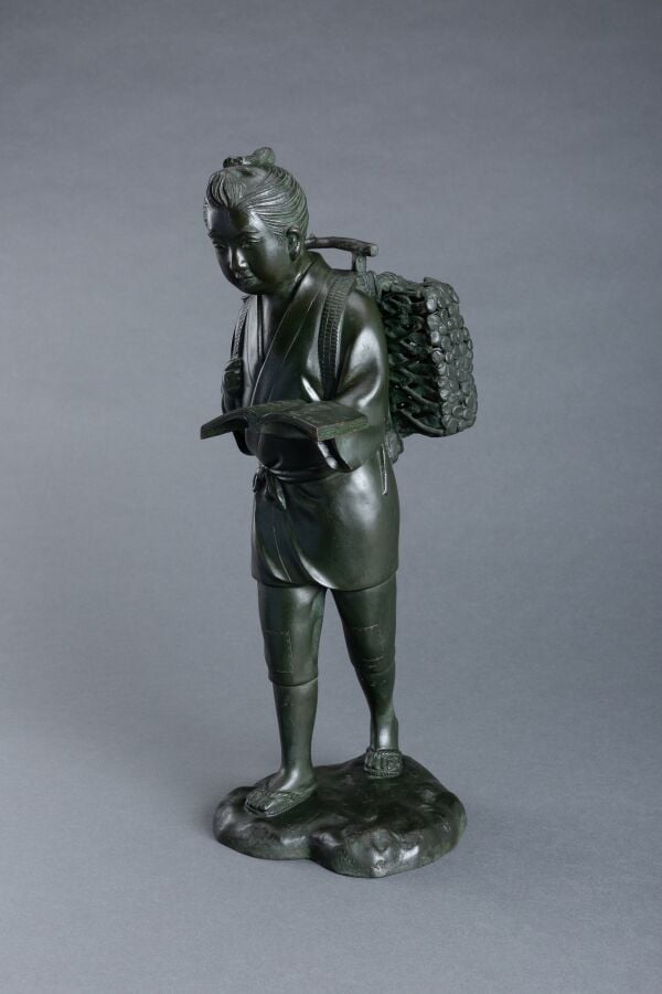 JAPON - XXème siècle - SHUZAN : Bronze de Ninomiya période Meiji (1868-1912), s…