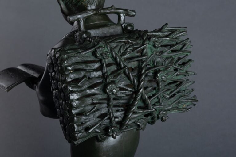 JAPON - XXème siècle - SHUZAN : Bronze de Ninomiya période Meiji (1868-1912), s…