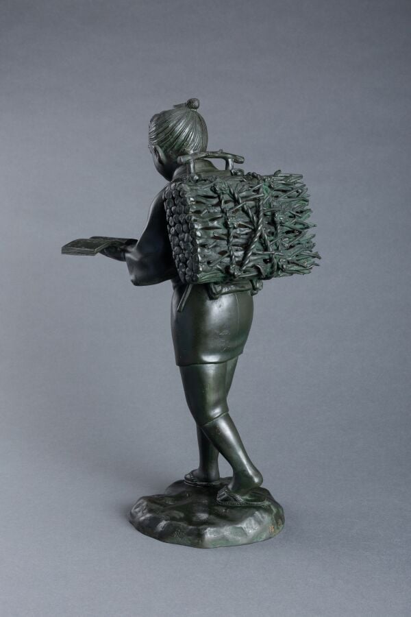 JAPON - XXème siècle - SHUZAN : Bronze de Ninomiya période Meiji (1868-1912), s…
