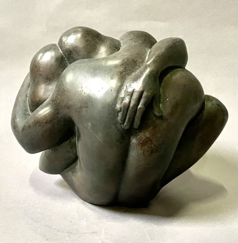 LARA Laetitia (1957) - Couple fusionnel - bronze patiné - Signé et numéroté 6/8…