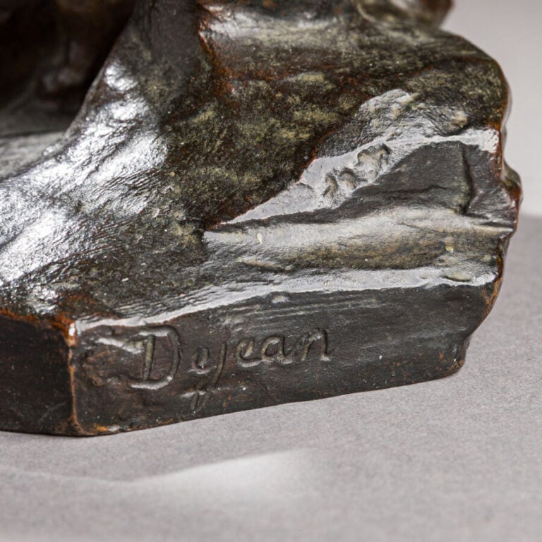Lucien-Eugène DEJEAN (1872-1953) d'après - Danseuse au drapé - Bronze à patine…