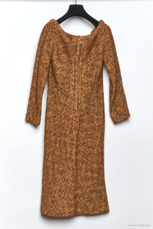 MARC VAUGHAN (ATTRIBUÉE À) - 1950'S - ROBE - TWEED FANTAISIE, LAINE - PAIN D'ÉP…
