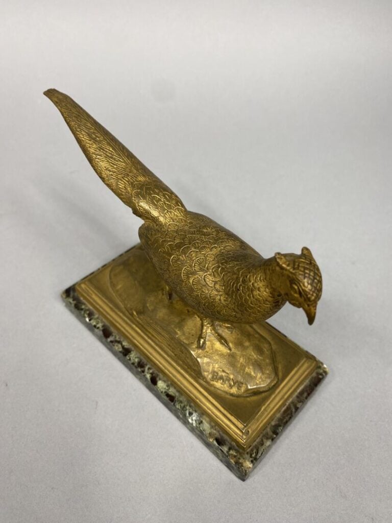 Antoine Louis BARYE (1795-1875), d'après - Faisan vénéré - Epreuve en bronze à…