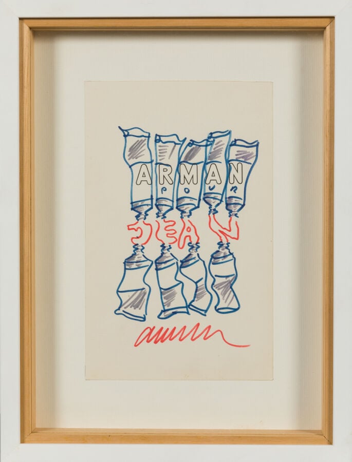ARMAN (1928-2005) ARMAND FERNANDEZ DIT - Arman pour Jean, 1994 - Feutres de cou…
