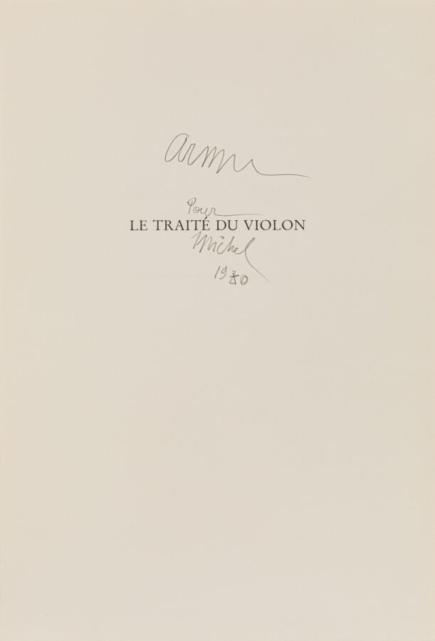 ARMAN (1928-2005) ARMAND FERNANDEZ DIT - Le traité du violon, 1979 (Denyse Dura…