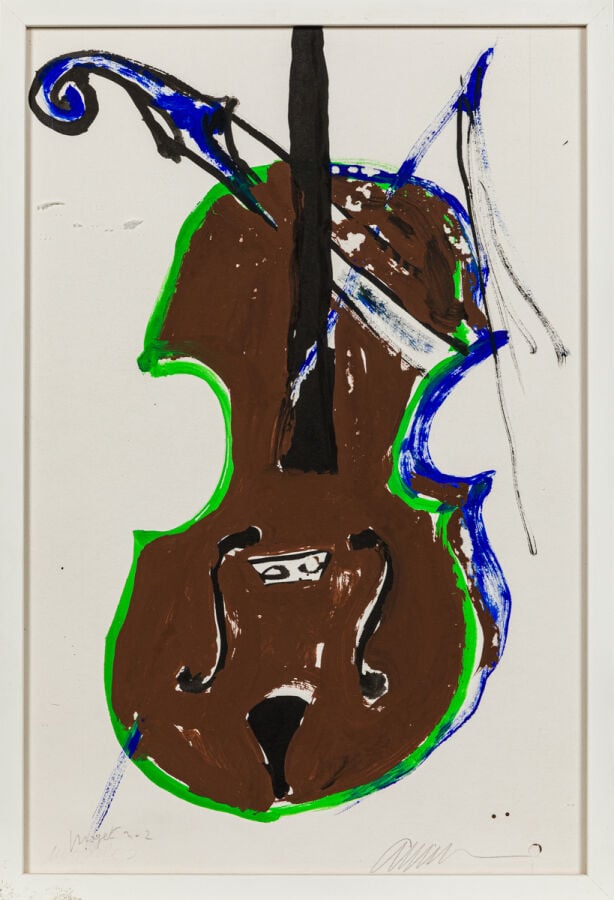 ARMAN (1928-2005) ARMAND FERNANDEZ DIT - Projet no 2 (violon), 2002 - Gouache s…