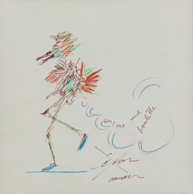 ARMAN (1928-2005) - Encore une poulette - Composition facétieuse d'Arman ; cray…
