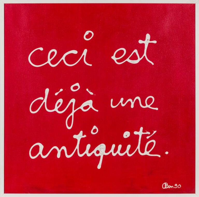 BEN (1935-2024) BENJAMIN VAUTIER DIT - Ceci est déjà une antiquité, 1990 - Acry…