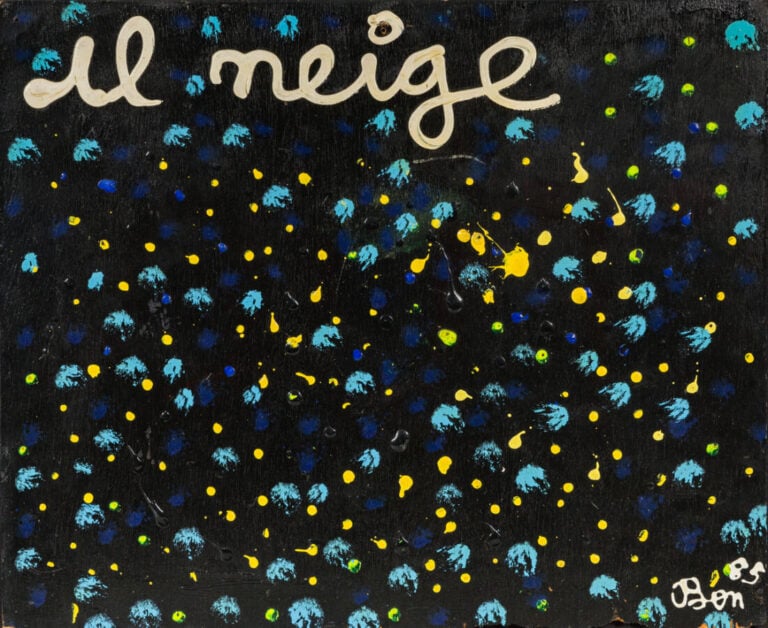 BEN (1935-2024) BENJAMIN VAUTIER DIT - Il neige, 1985 - Acrylique sur panneau,…