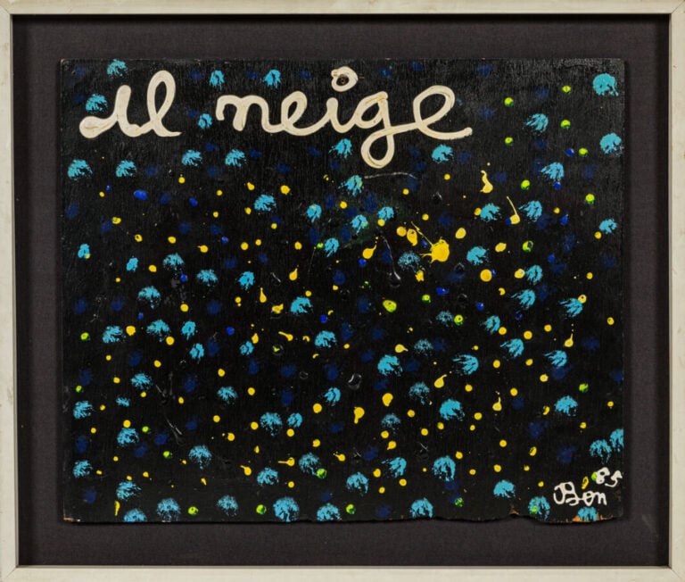 BEN (1935-2024) BENJAMIN VAUTIER DIT - Il neige, 1985 - Acrylique sur panneau,…