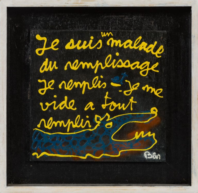 BEN (1935-2024) BENJAMIN VAUTIER DIT - Je suis un malade du remplissage, 1987 -…