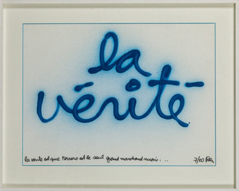 BEN (1935-2024) BENJAMIN VAUTIER DIT - La vérité (est que j'aime les pâtes au p…