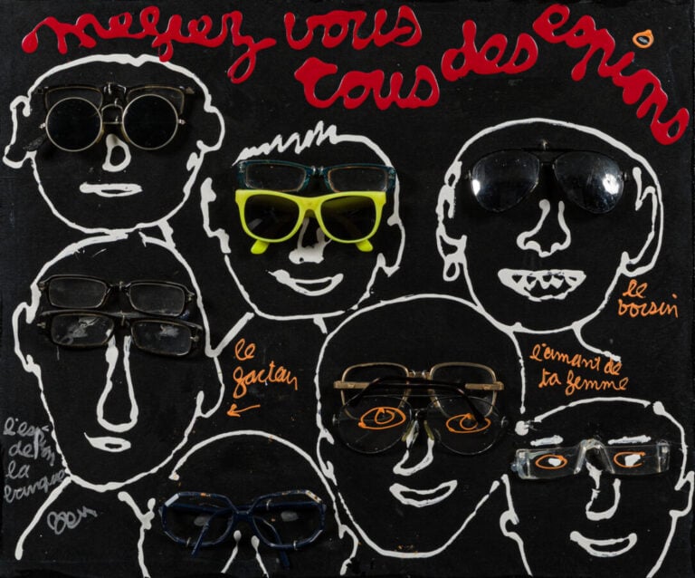 BEN (1935-2024) - BENJAMIN VAUTIER DIT - Méfiez-vous, tous des espions - Acryli…
