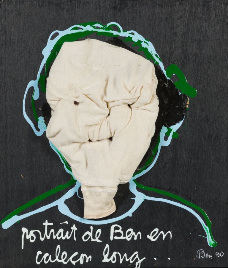 BEN (1935-2024) BENJAMIN VAUTIER DIT - Portait de Ben en caleçon long, 1990 - A…