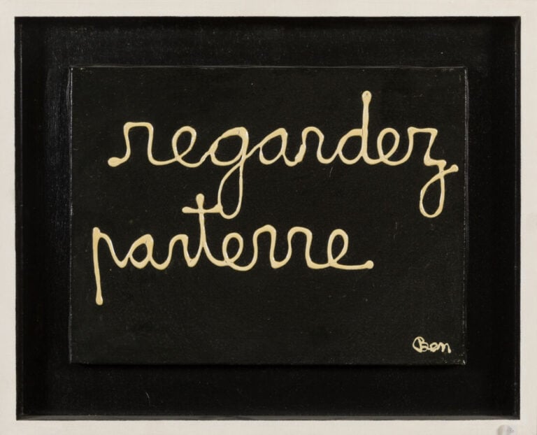 BEN (1935-2024) BENJAMIN VAUTIER DIT - Regardez parterre, 1971 - Acrylique sur…