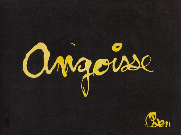 BEN (1935-) Benjamin Vautier dit - Angoisse - Acrylique sur toile, signée en ba…