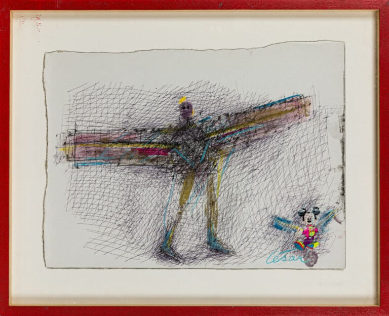 CÉSAR (1921-1998) CÉSAR BALDACCINI DIT - Autoportrait, 1989 - Technique mixte s…