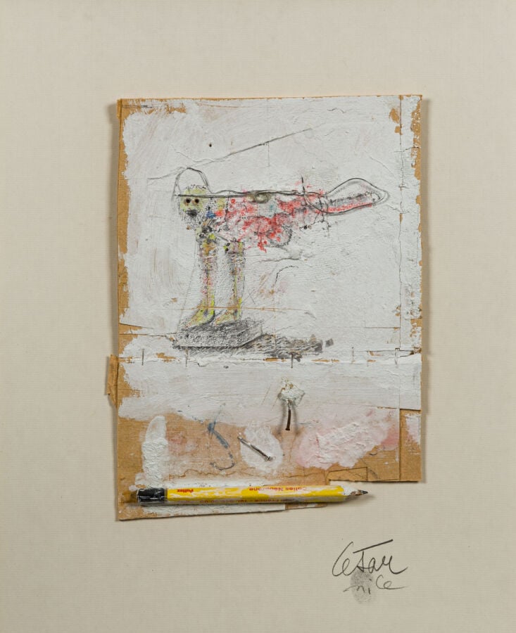CÉSAR (1921-1998) CÉSAR BALDACCINI DIT - Bipède, c.1988 - Technique mixte, cray…