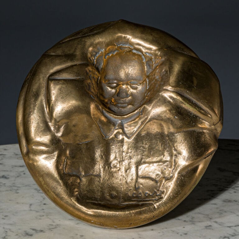 CÉSAR (1921-1998) CÉSAR BALDACCINI DIT - Cendrier Mao - Bronze doré, signé en b…