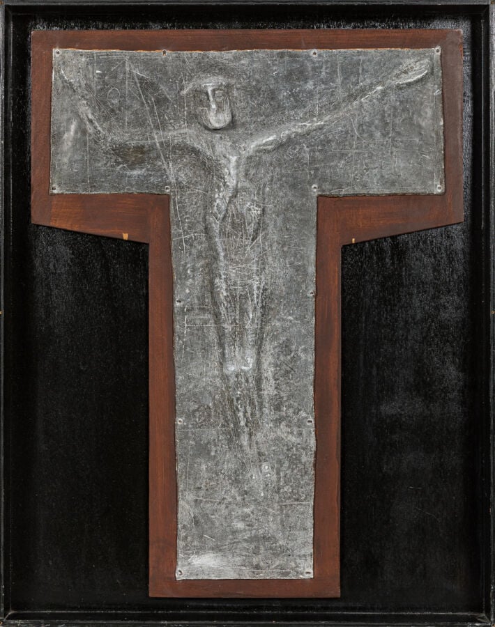 CÉSAR (1921-1998) CÉSAR BALDACCINI DIT - Crucifix (Le Christ de Blanche), 1950…