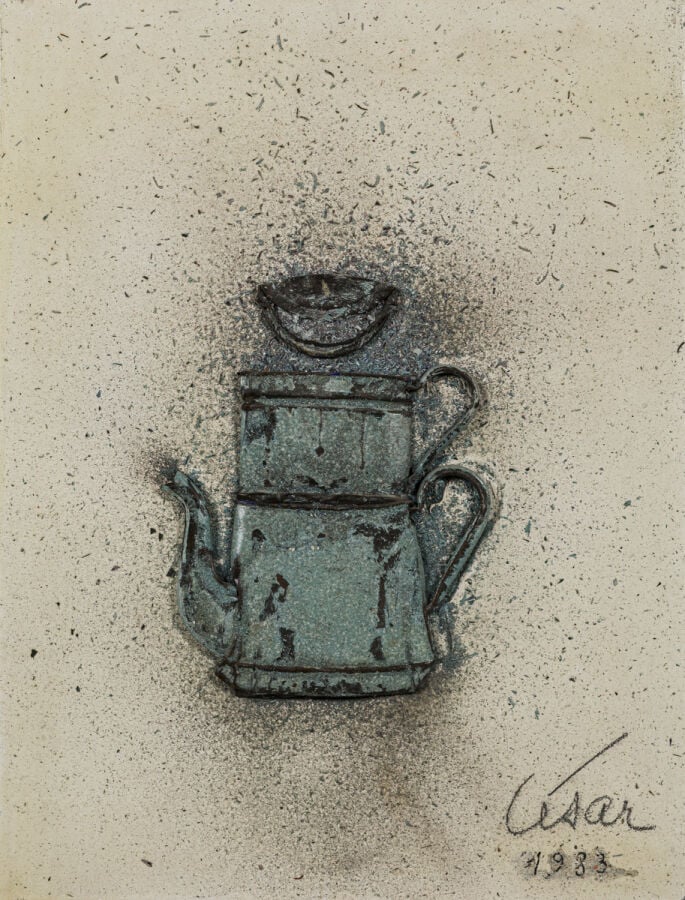CÉSAR (1921-1998) CÉSAR BALDACCINI DIT - Hommage à Morandi, 1983 - Cafetière co…