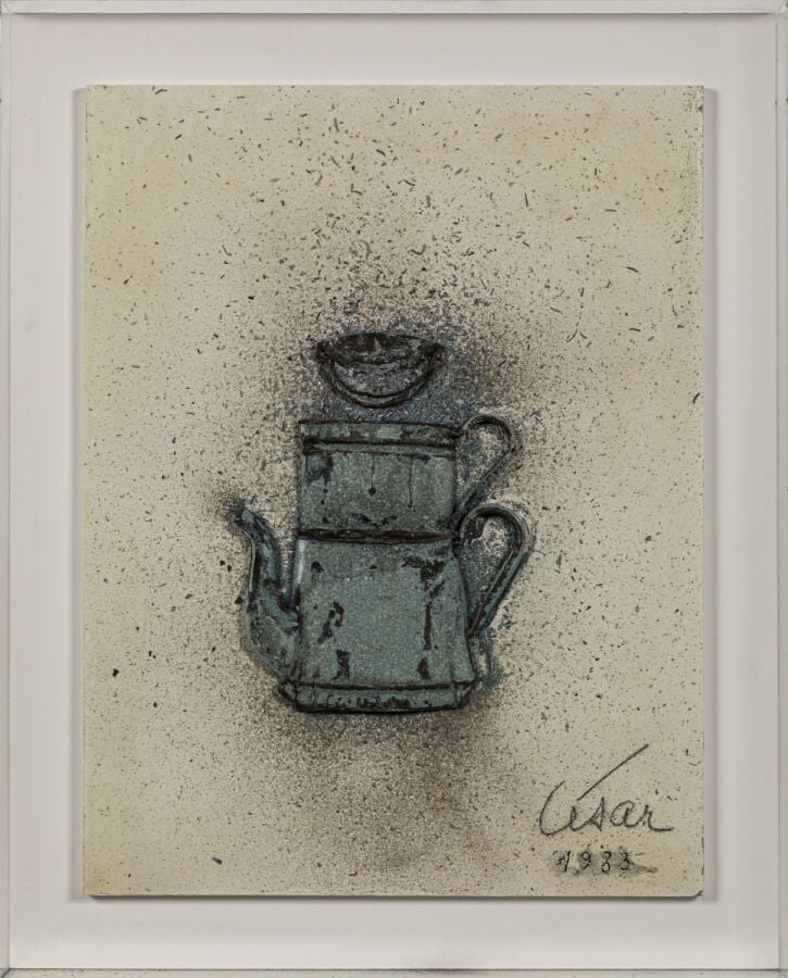 CÉSAR (1921-1998) CÉSAR BALDACCINI DIT - Hommage à Morandi, 1983 - Cafetière co…