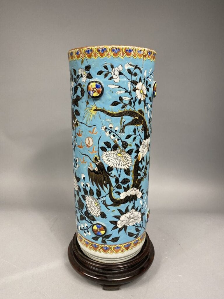Chine, Vietnam, XXe siècle - Service en porcelaine bleu blanc à décor grain de…