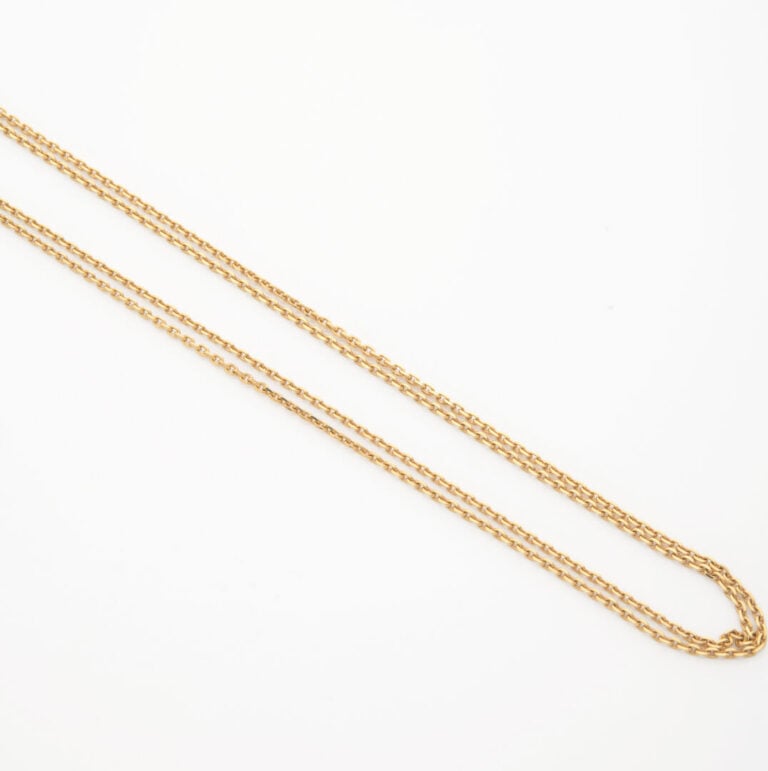 CHOPARD - Collier en or jaune (750) formé de deux rangs de maille forçat limée,…