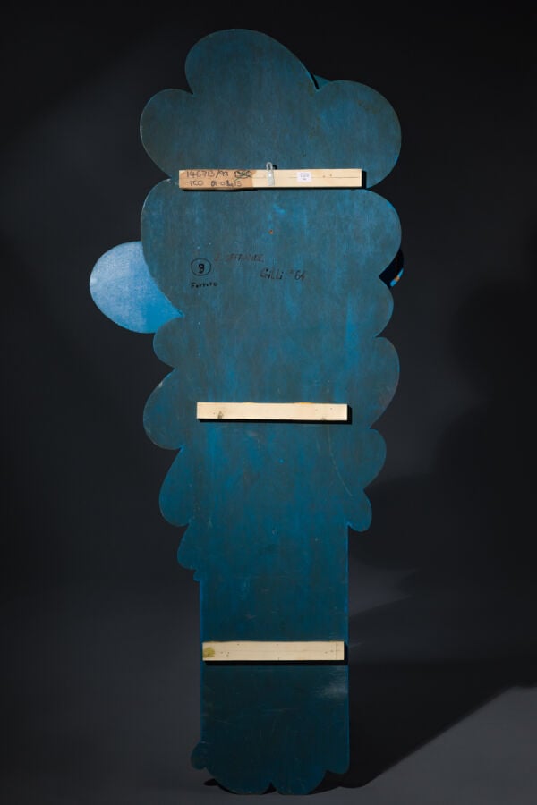 CLAUDE GILLI (1938-2015) - L'offrande, 1964 - Sculpture en bois peint, signée e…