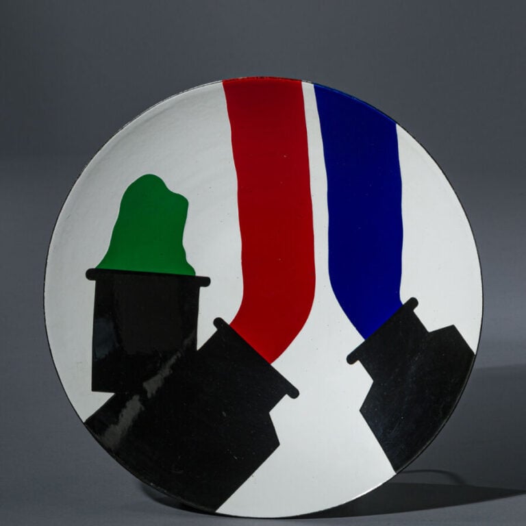 CLAUDE GILLI (1938-2015) - Plat, 1987 - Plat en fer émaillé, signé, daté et num…
