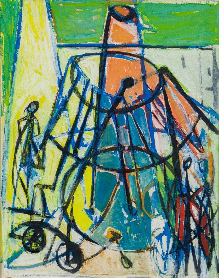 CORNEILLE (1922-2010) GUILLAUME CORNELIS VAN BEVERLOO) DIT - Composition, 1947…