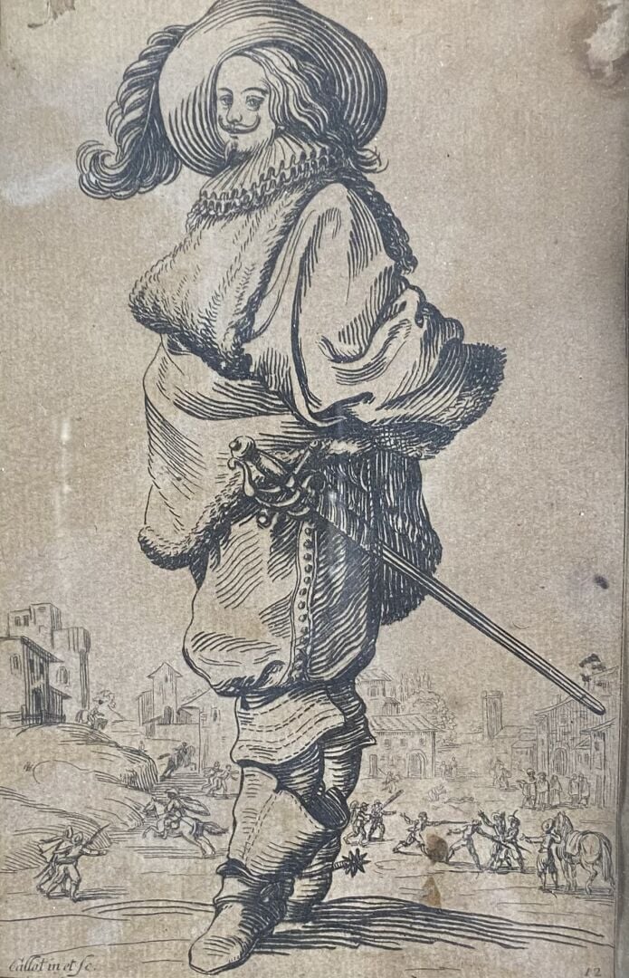 D'après DURER - Trois gravures encadrées - 38 x 26 cm (à vue) - On joint un lot…