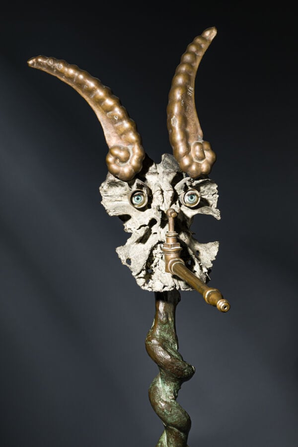 DANIEL SPOERRI (1930-) - Diavolo, c. 1983-1985 - Bronze poli et patiné, signé,…