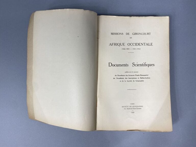 de GIRONCOURT : - Missions de Gironcourt en Afrique occidentale, 1908/1909 - 19…