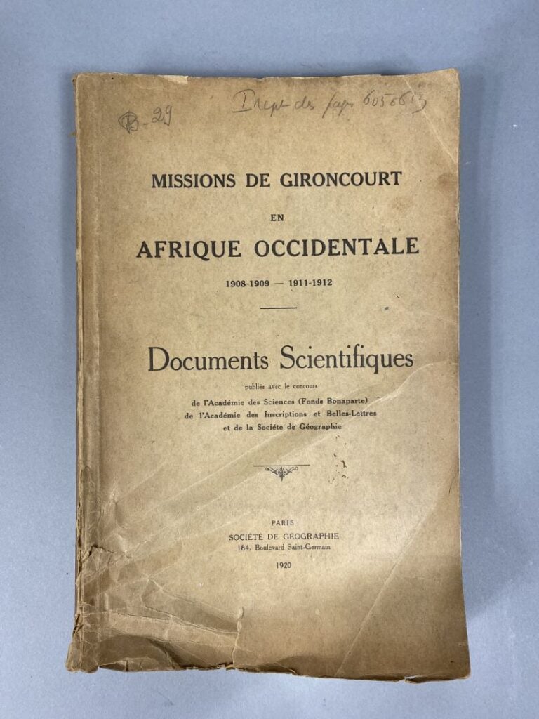 de GIRONCOURT : - Missions de Gironcourt en Afrique occidentale, 1908/1909 - 19…