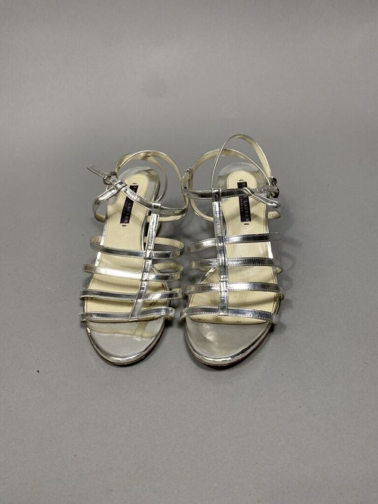 DOLCE & GABBANA - Paire de sandales à talons hauts et semelle compensée en tiss…