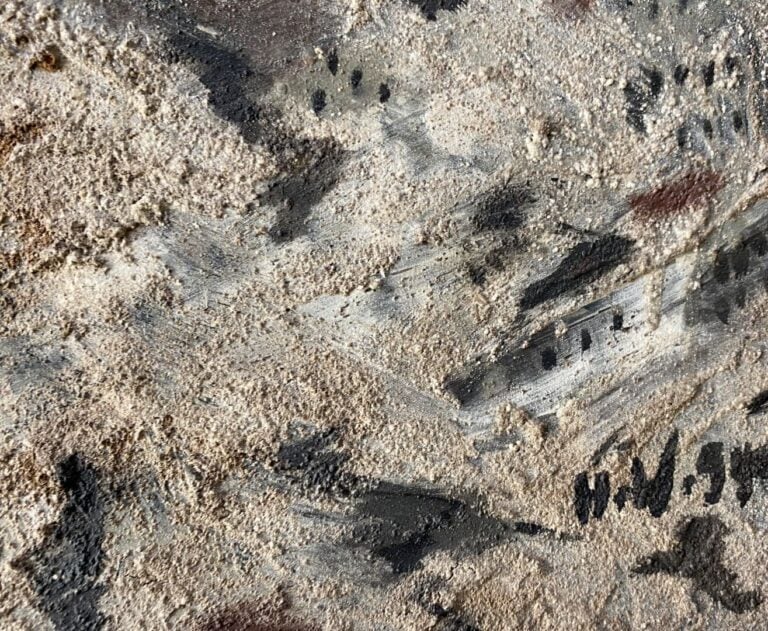 Ecole du XXe siècle - Composition - Huile sur isorel - Monogrammé en bas à droi…